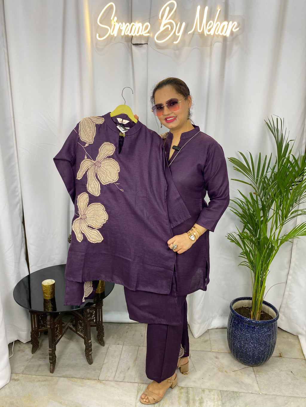 Midnight Plum Floral Co-Ord Set
