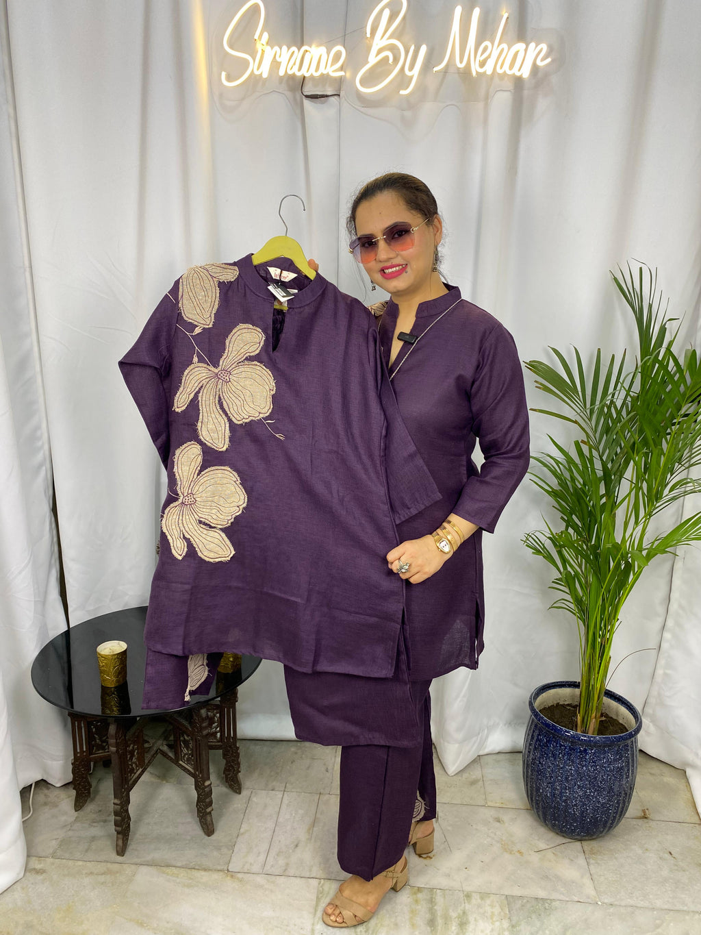 Midnight Plum Floral Co-Ord Set