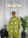 Olive Bloom Embroidered Co-ord Set