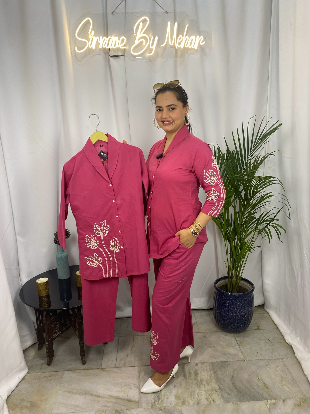 Rosé Leaf Luxe Co-ord Set